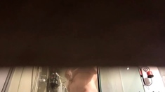 Peeking at my sexy showering stepmother