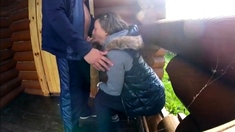 Russian mature couple fucking outdoor