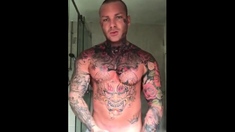 Tattoed guy and huge cock 3