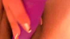 Close up solo beauty toying ass