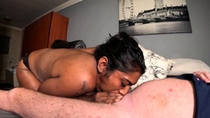 Indian Babe Dominated With Rough Interracial Deepthroat