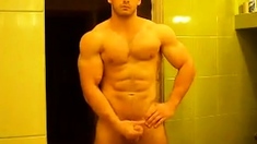 Muscular Russian Hunk Strips and Plays