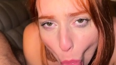 Slut gives wam deep throat pov blowjob and handjob