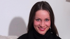 Busty brunette solo masturbation