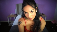Cute curly brunette solo webcam masturbation
