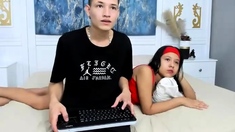 Petite small tit babe with perfect pussy masturbates