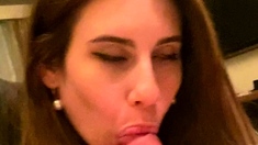Tit fucked busty brunette blowjob babe sexy pov action