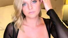Big Boobed Blonde Masturbates With A Dildo In The Bathroom