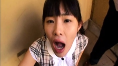 Amateur asian teen licks ass and sucks cock