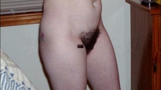 Bushy Girl's Pussy - Close-Up View