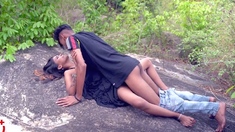 Amateur BJ and fuck outdoors