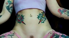 Beauty small tit amateur teen masturbating her shaved pussy