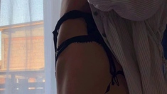 Amateur striptease and Solo masturbation