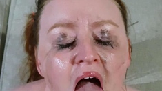 Mature amateur wife homemade blowjob with cumshot