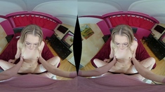 Amateur blonde teen POV sextape with hot anal fucking