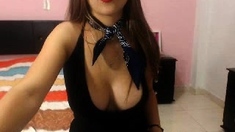 Hot Brunette Big Boobs With Glasses Toying Squirting