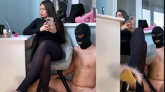 Crushing Cuckold Balls Under Chair Before Date