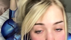 valeriewhitebby - Samus fucks dildo until she cums -