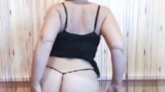 Big-bottomed Russian Brunette Milf On Webcam