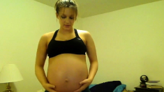 Pregnnt Tori Taylor Blue Shorts