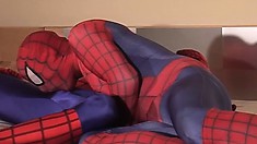 They were both wearing spiderman costumes and left together to take them off