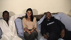 Adorable Brunette Joins Three Horny Black Guys For A Hardcore Adventure