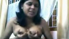 Desi couple giving a show on webcam