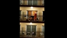 Public sex on the balcony